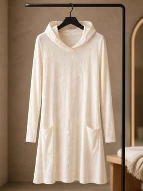 Rainbow White Long Sleeve Embroidered Dress